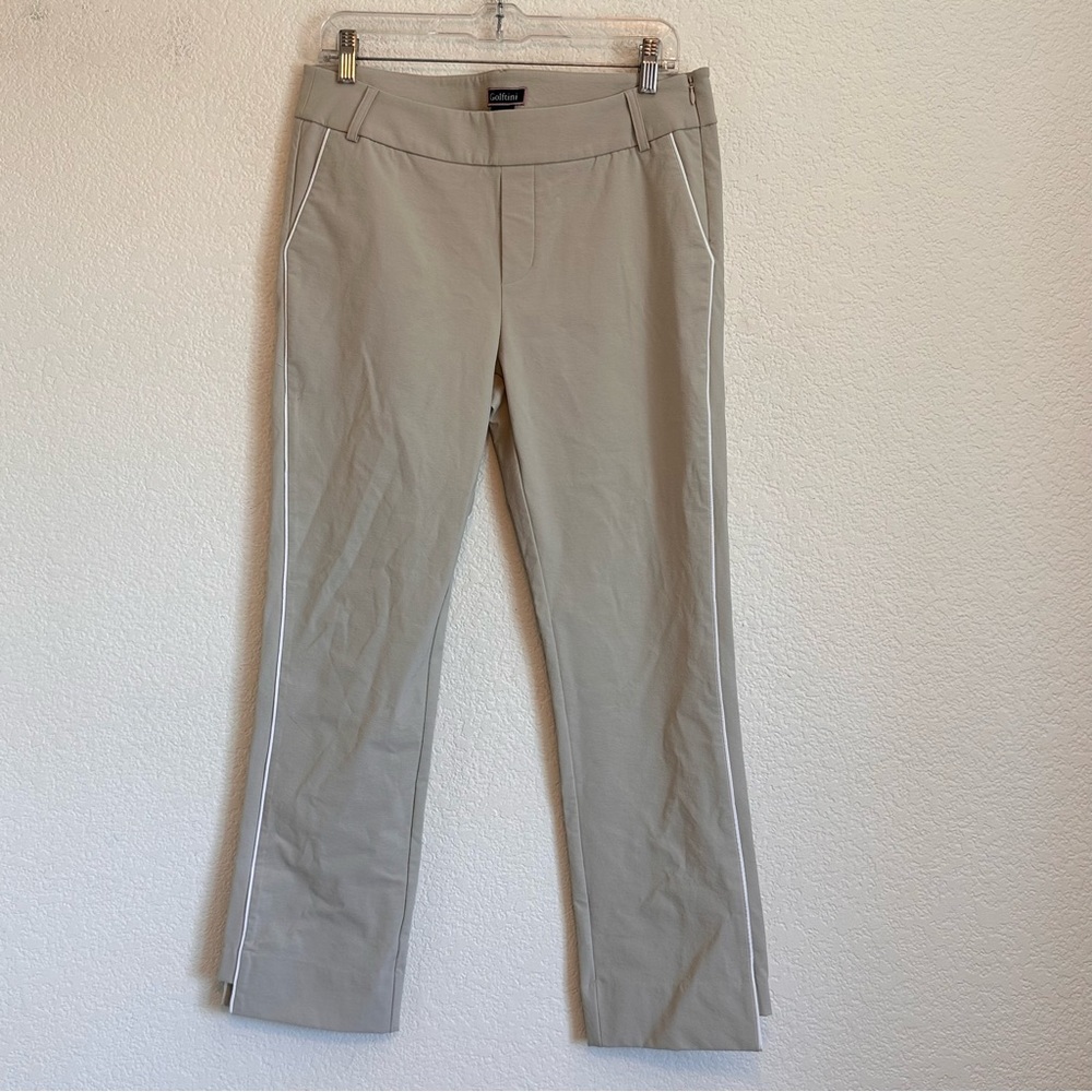 Classic Women's Beige Ankle Pants - Picture 8 of 14